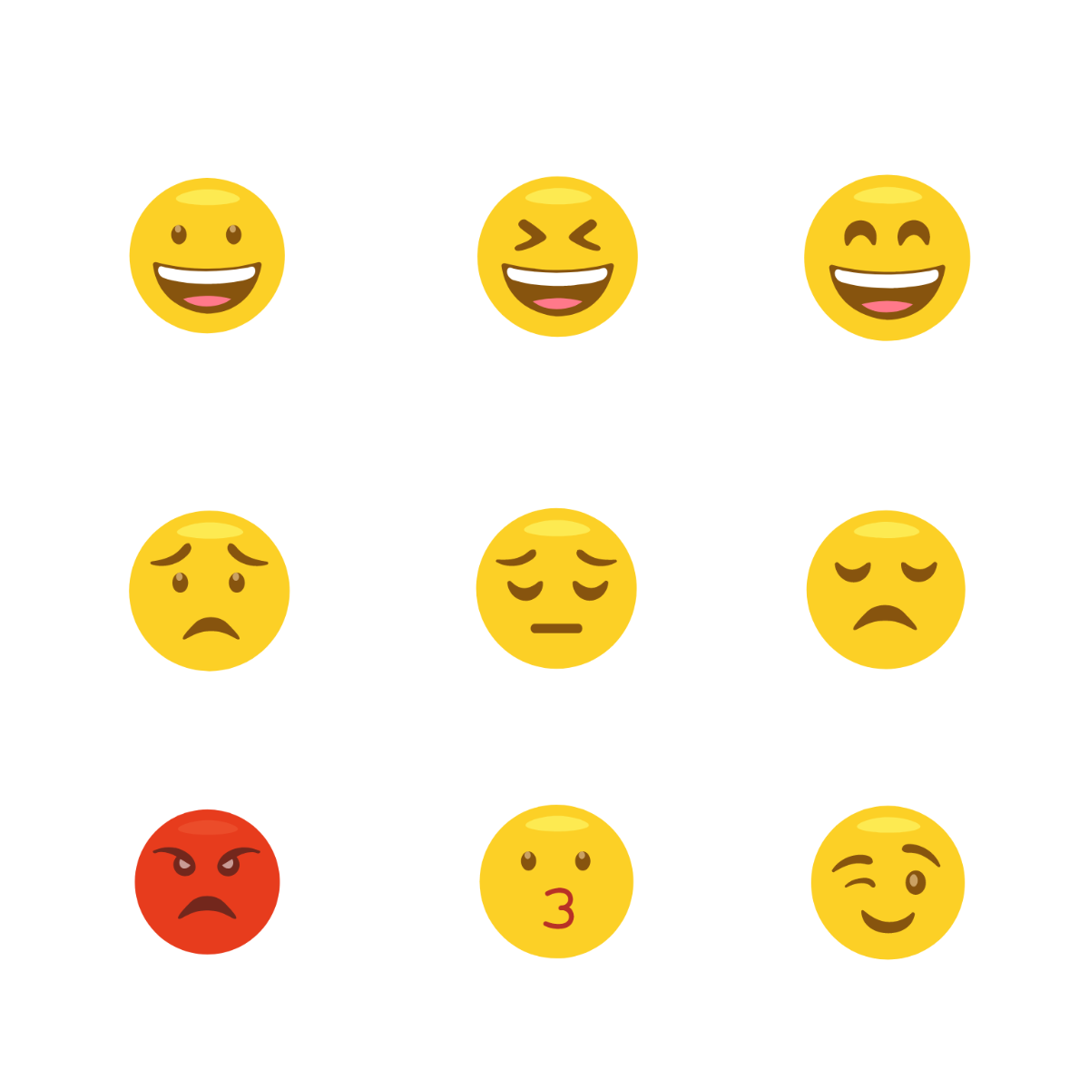 Whatsapp Emoji Vector Template