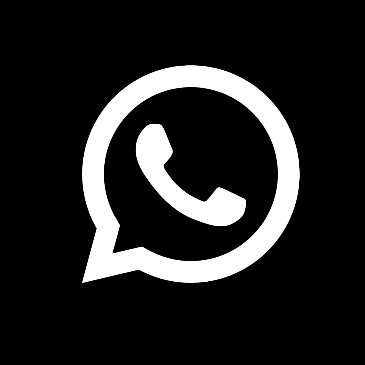 Whatsapp White Logo Vector Template