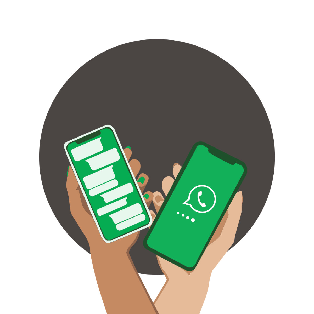 WhatsApp Phone Vector Template