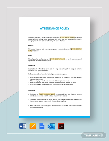 HR Policy Templates in Microsoft Word (DOC) | Template.net