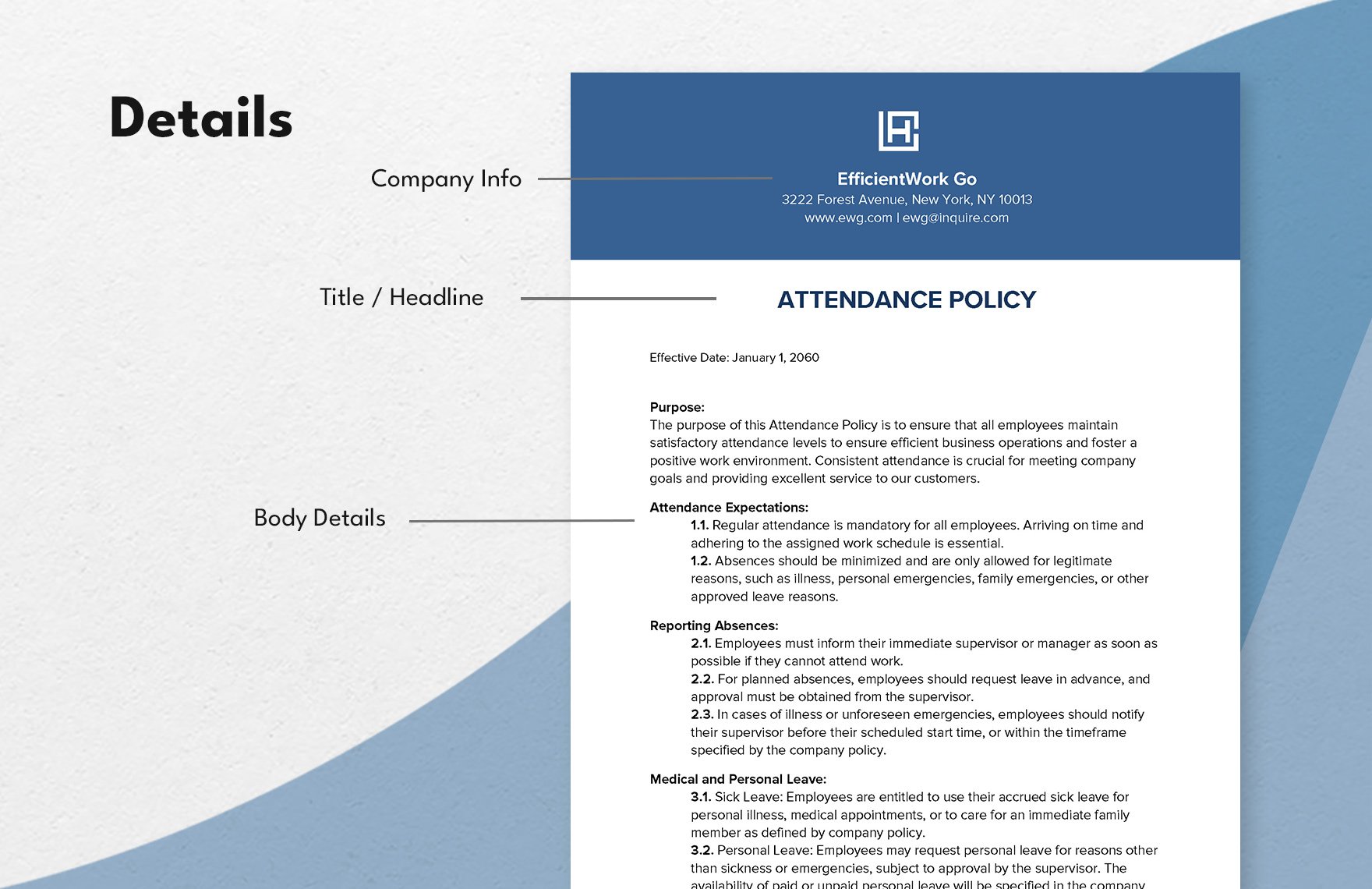 Attendance Policy Template