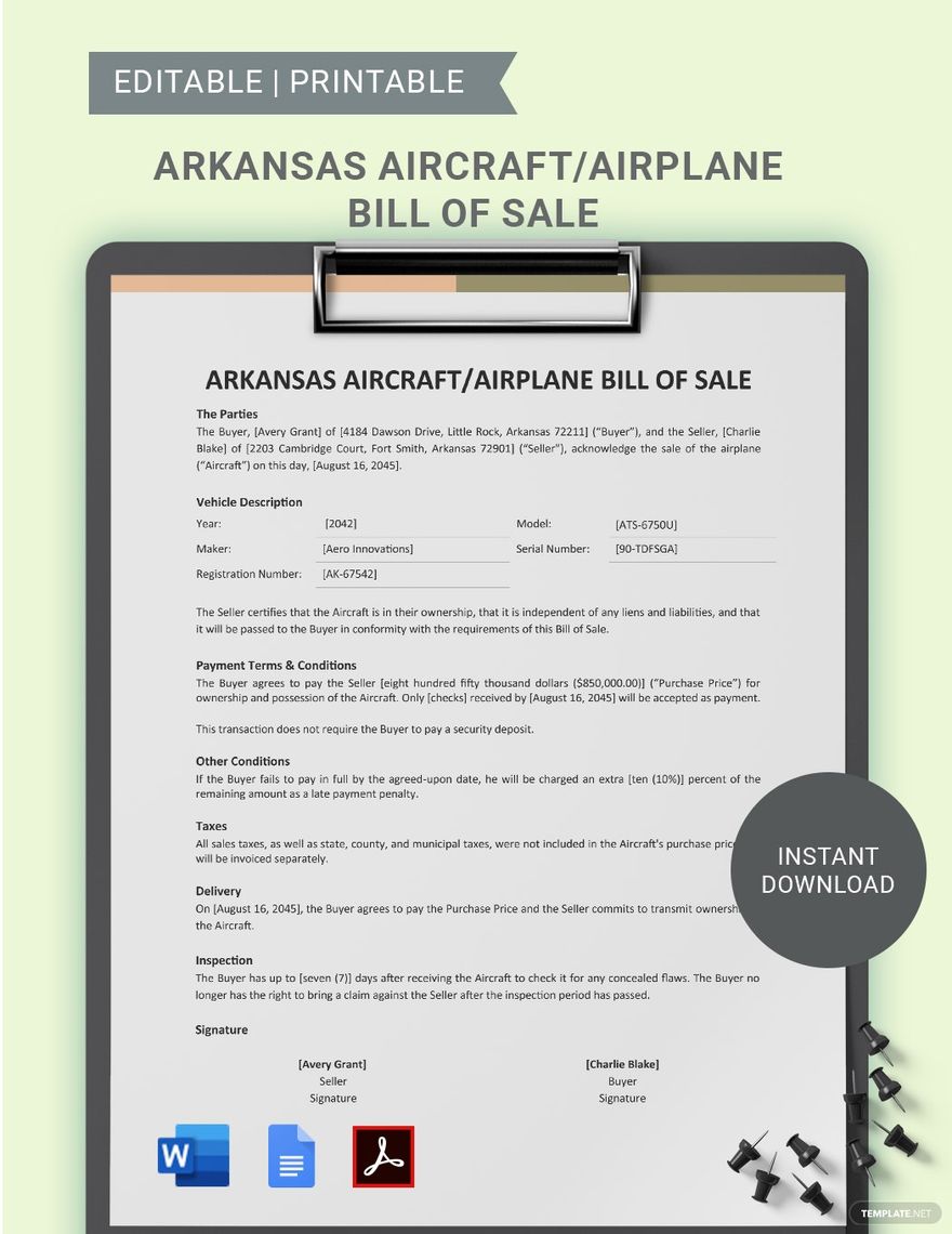 arkansas-aircraft-airplane-bill-of-sale