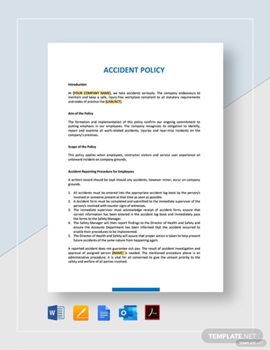 Accident Policy Template