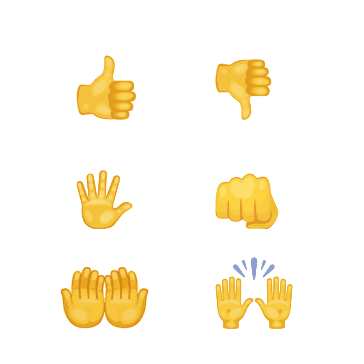 Whatsapp Hand Emoji Vector Template