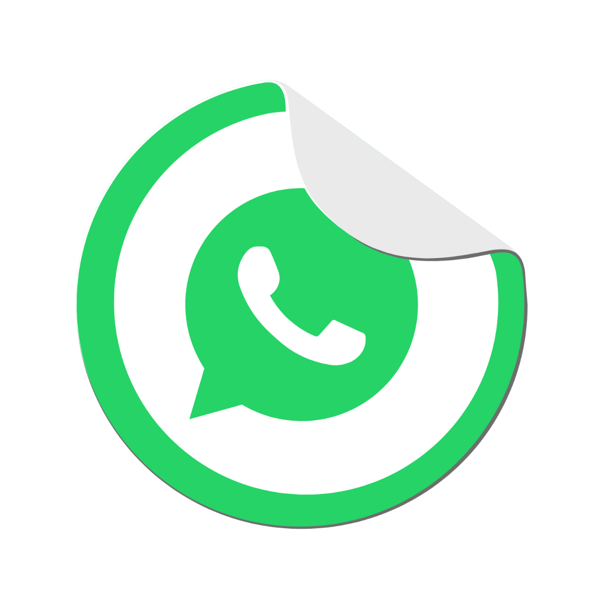 Whatsapp Sticker Vector Template