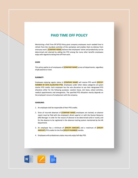 paid-time-off-policy-template