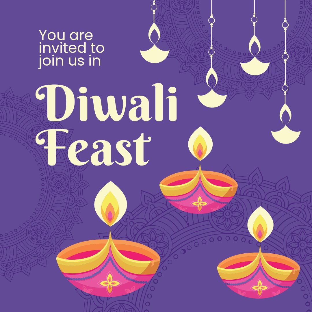 Free Diwali Feast Instagram Post Template