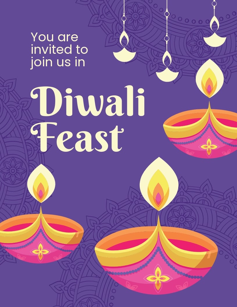 Free Diwali Feast Flyer Template
