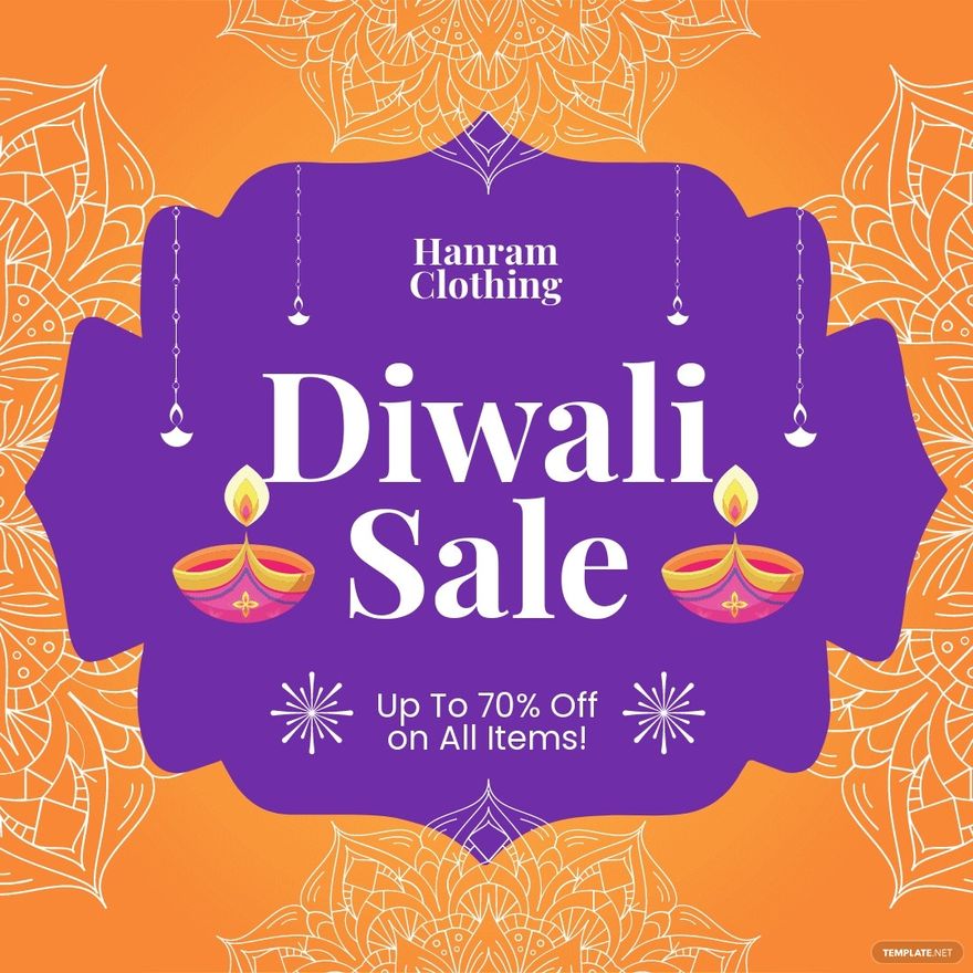 Free Diwali Sale Instagram Post Template