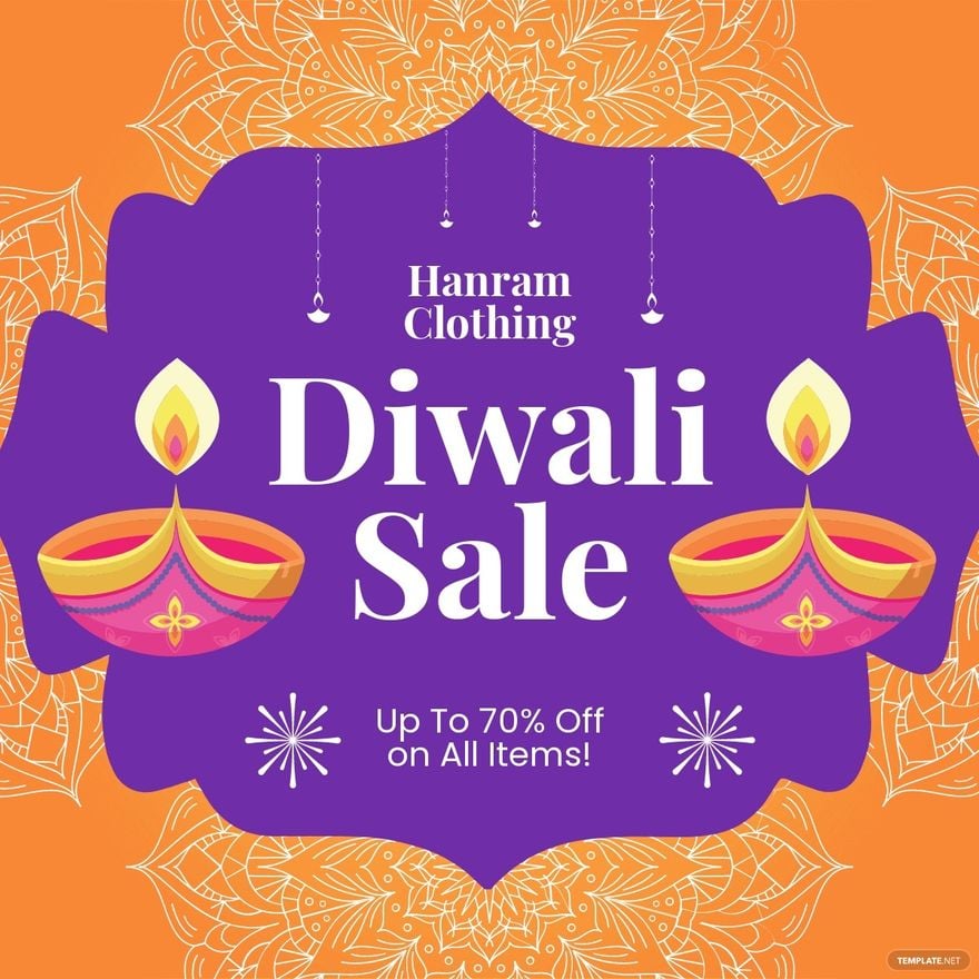 Free Diwali Sale Linkedin Post Template