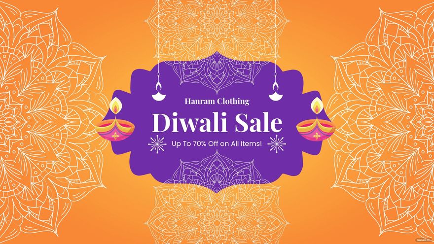 Free Diwali Sale Youtube Banner Template