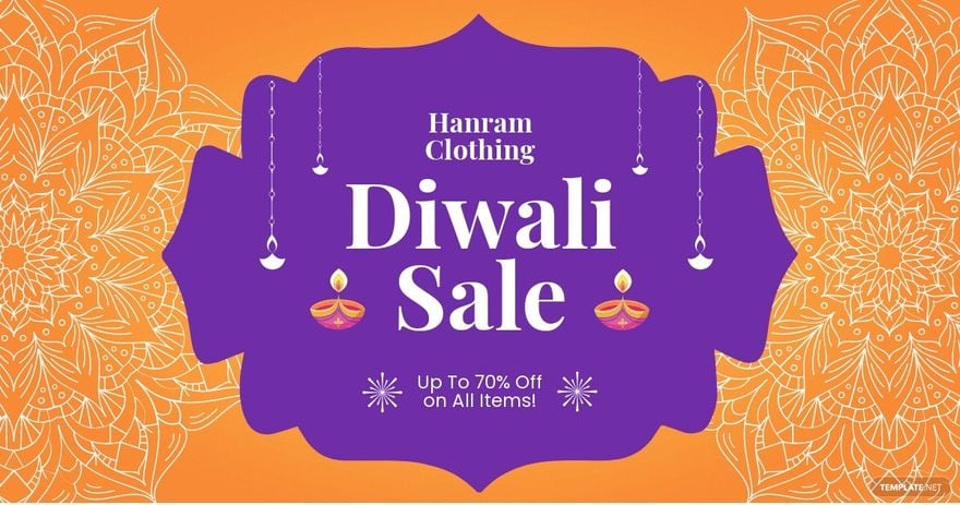 Free Diwali Sale Facebook Post Template