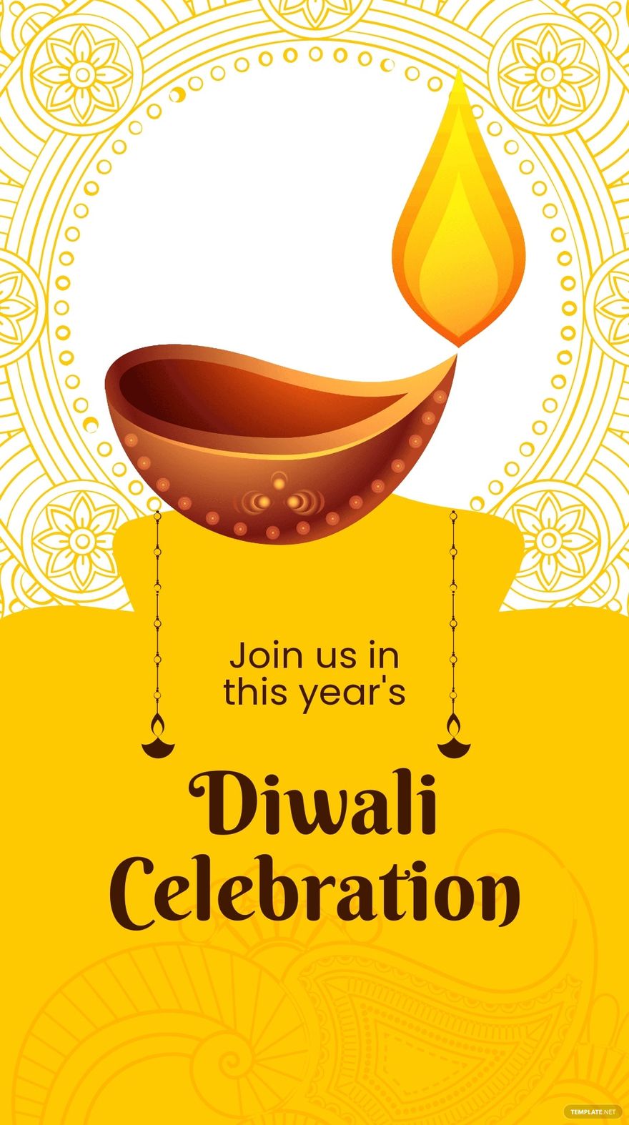 Diwali Celebration Whatsapp Post Template