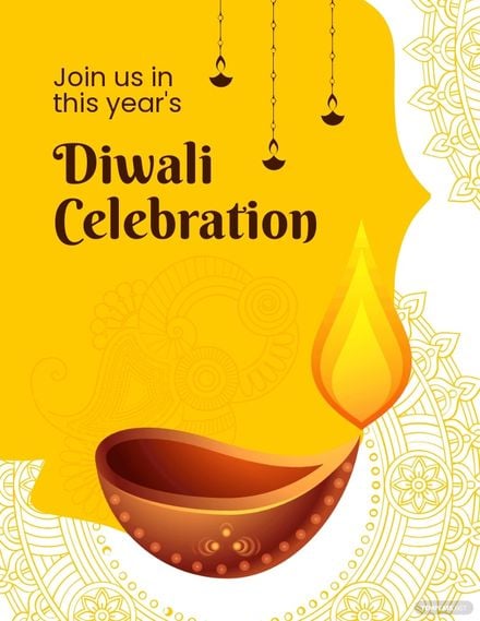 Diwali Celebration Flyer Template