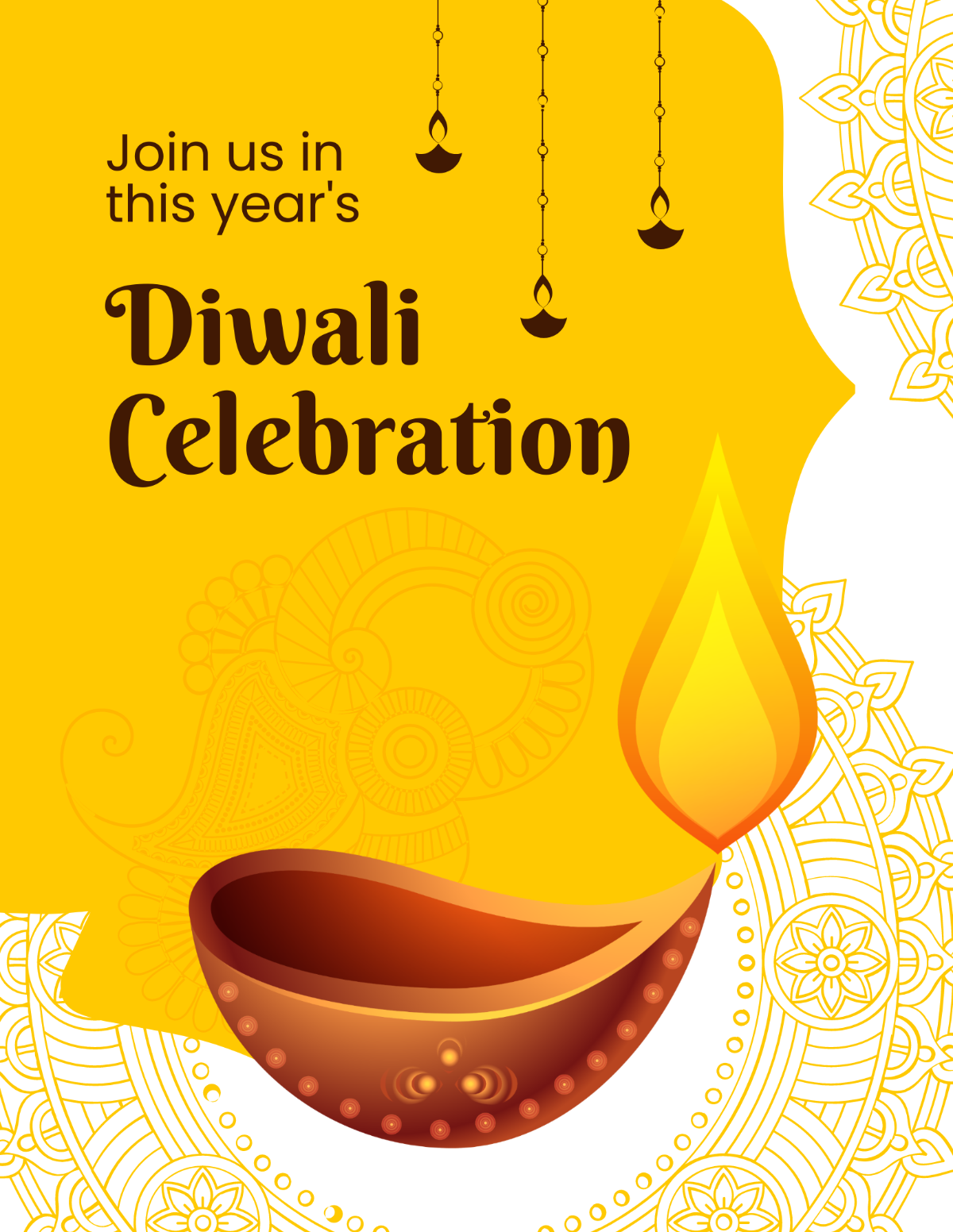 Diwali Celebration Flyer Template