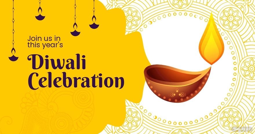 Free Diwali Celebration Facebook Post Template