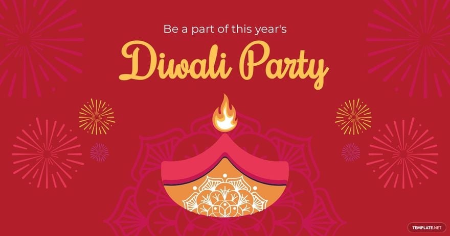 Free Diwali Party Facebook Post Template