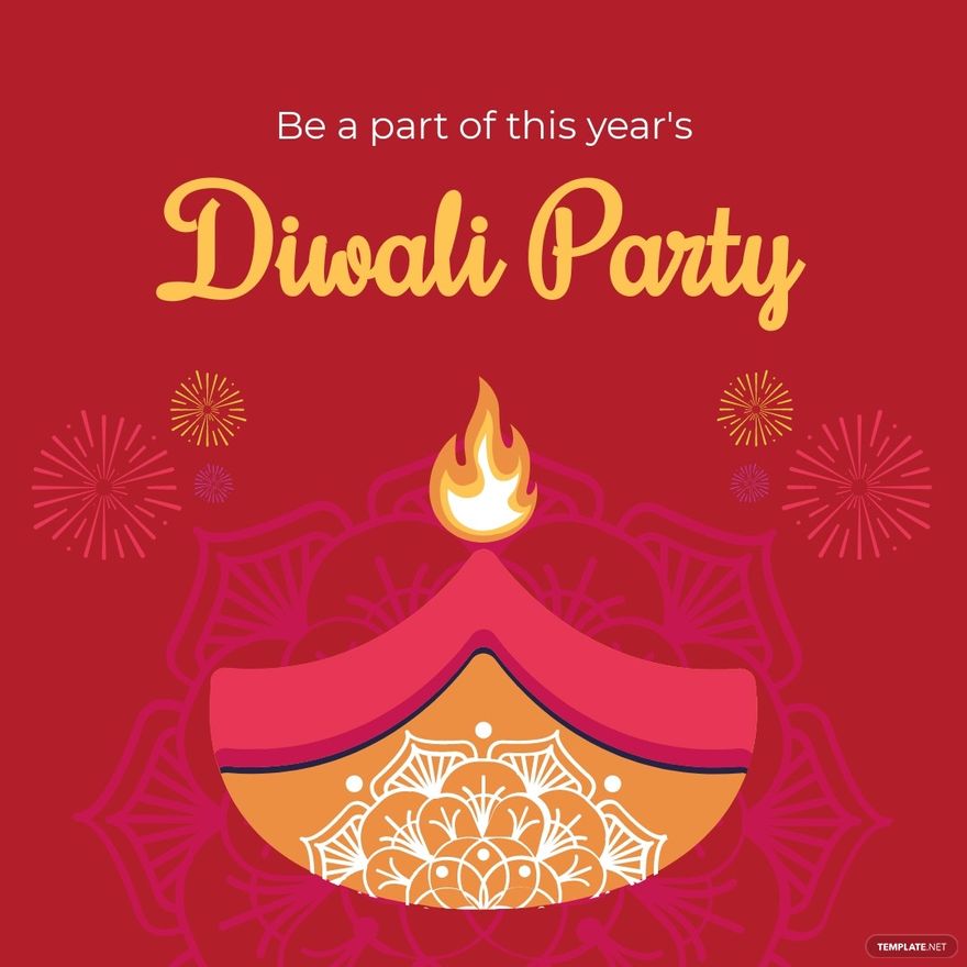 Diwali Party Instagram Post Template