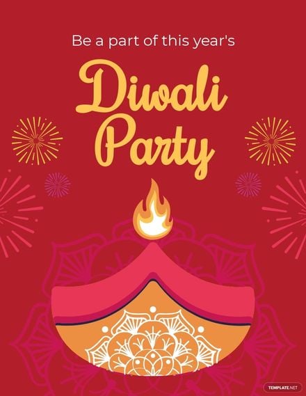 Diwali Party Flyer Template
