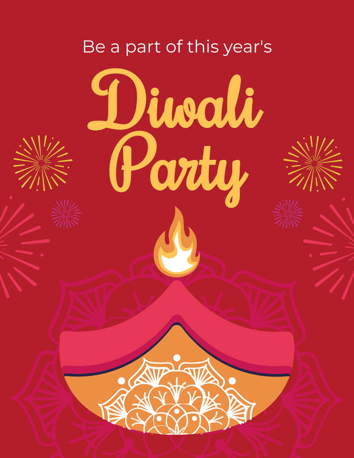 Diwali Party Flyer Template