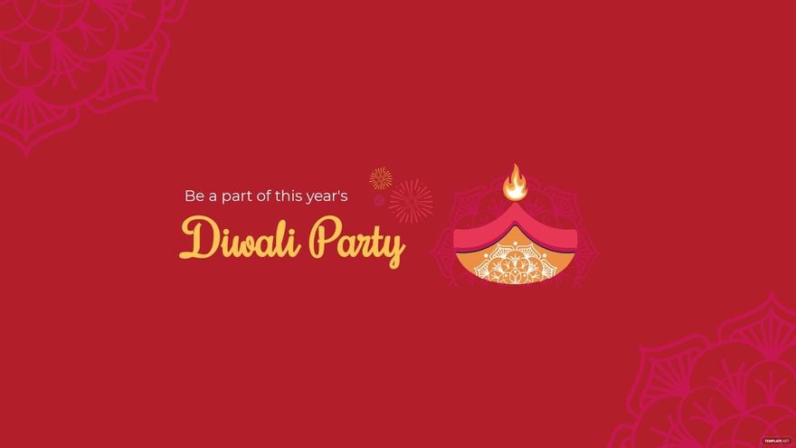 Diwali Party Youtube Banner Template