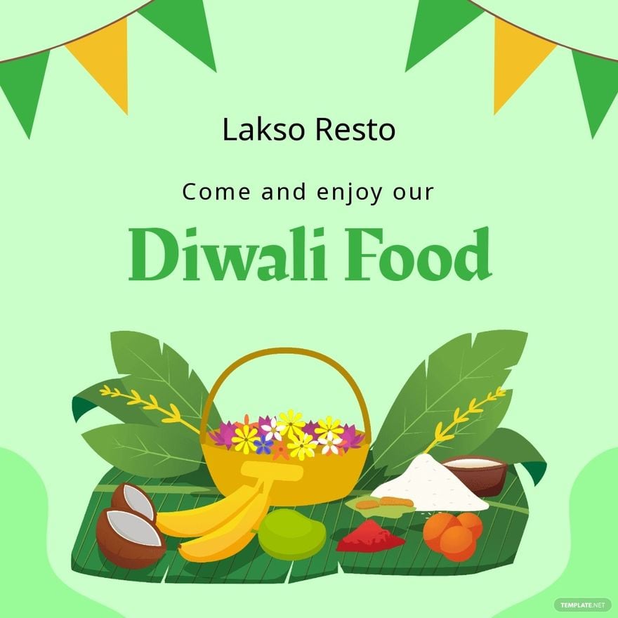 Free Diwali Food Instagram Post Template