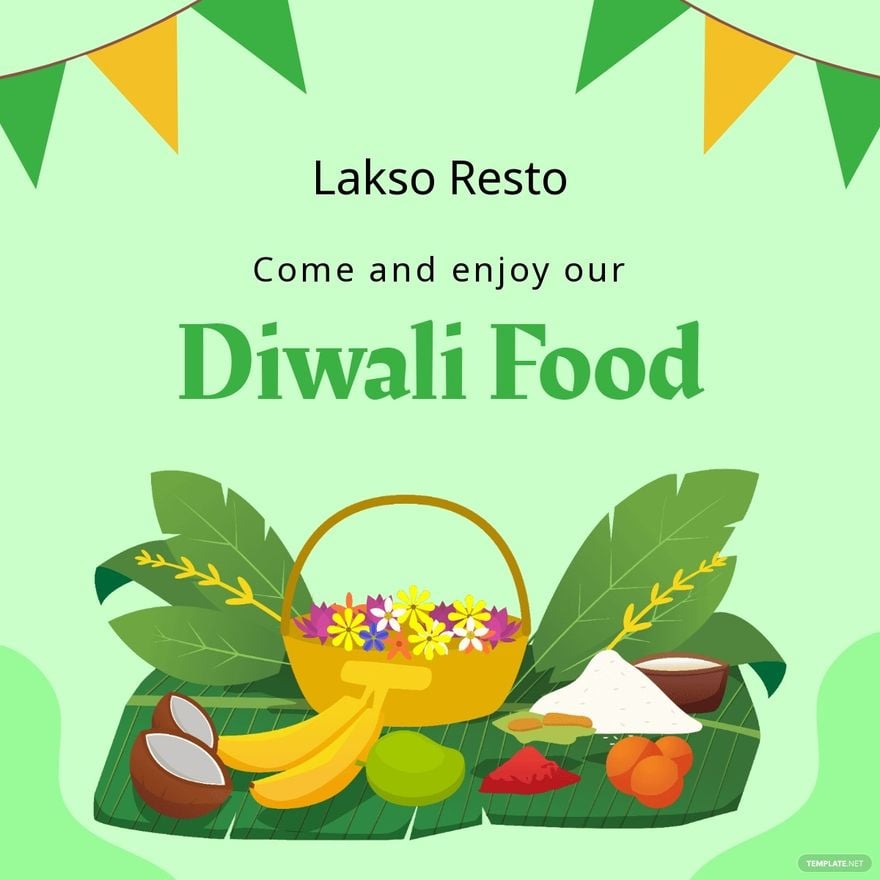 Diwali Food Linkedin Post Template