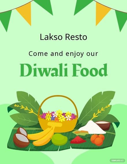 Free Diwali Food Flyer Template