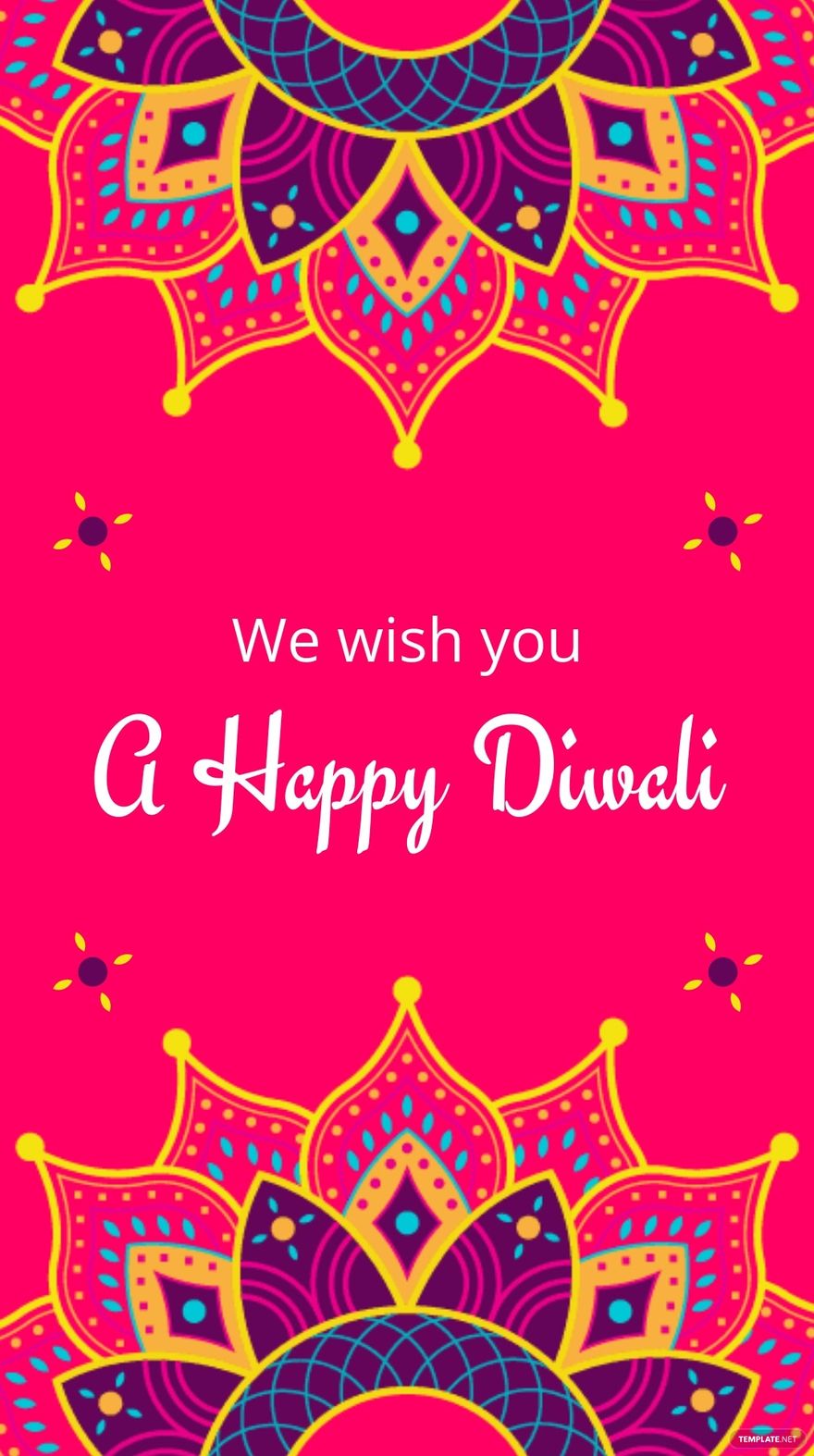 Colorful Diwali Wishes Whatsapp Post Template