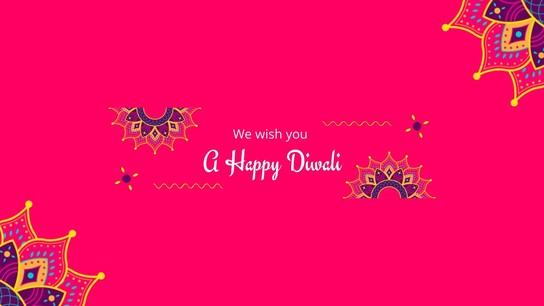 Colorful Diwali Wishes Youtube Banner Template
