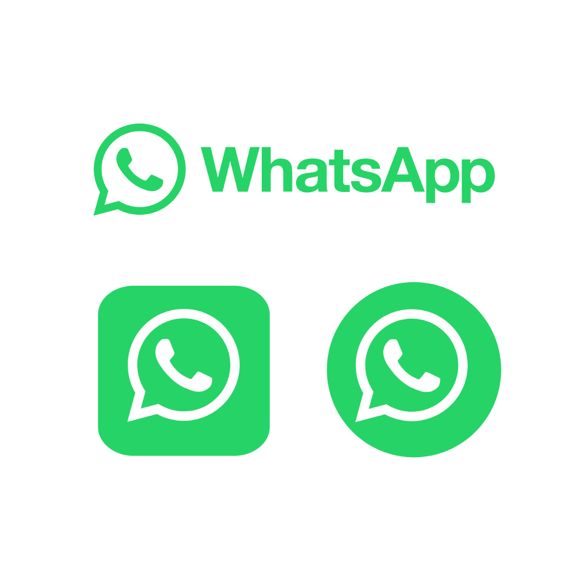 Flat Design Whatsapp Vector Template