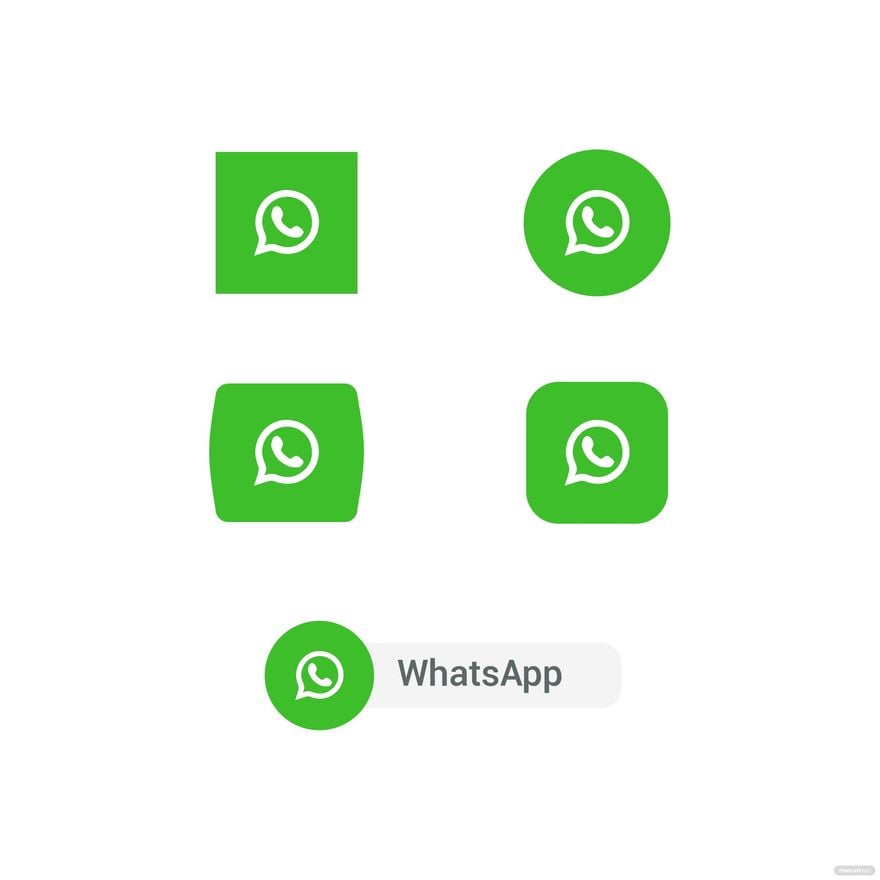 WhatsApp Button Vector in Illustrator, EPS, SVG, JPG, PNG
