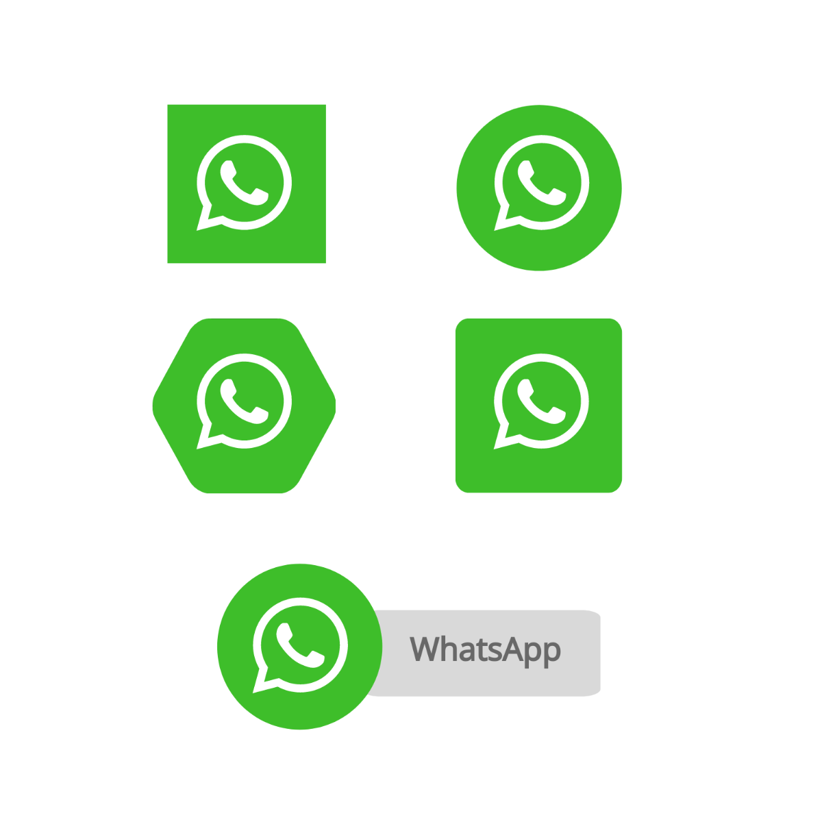 WhatsApp Button Vector Template