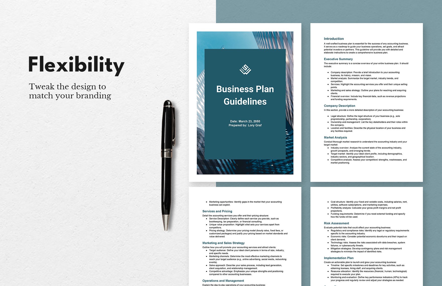 Business Plan Guidelines Template