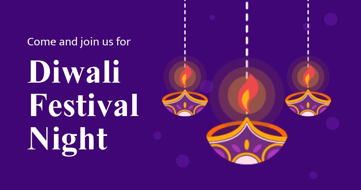 Diwali Festival Event Facebook Post Template