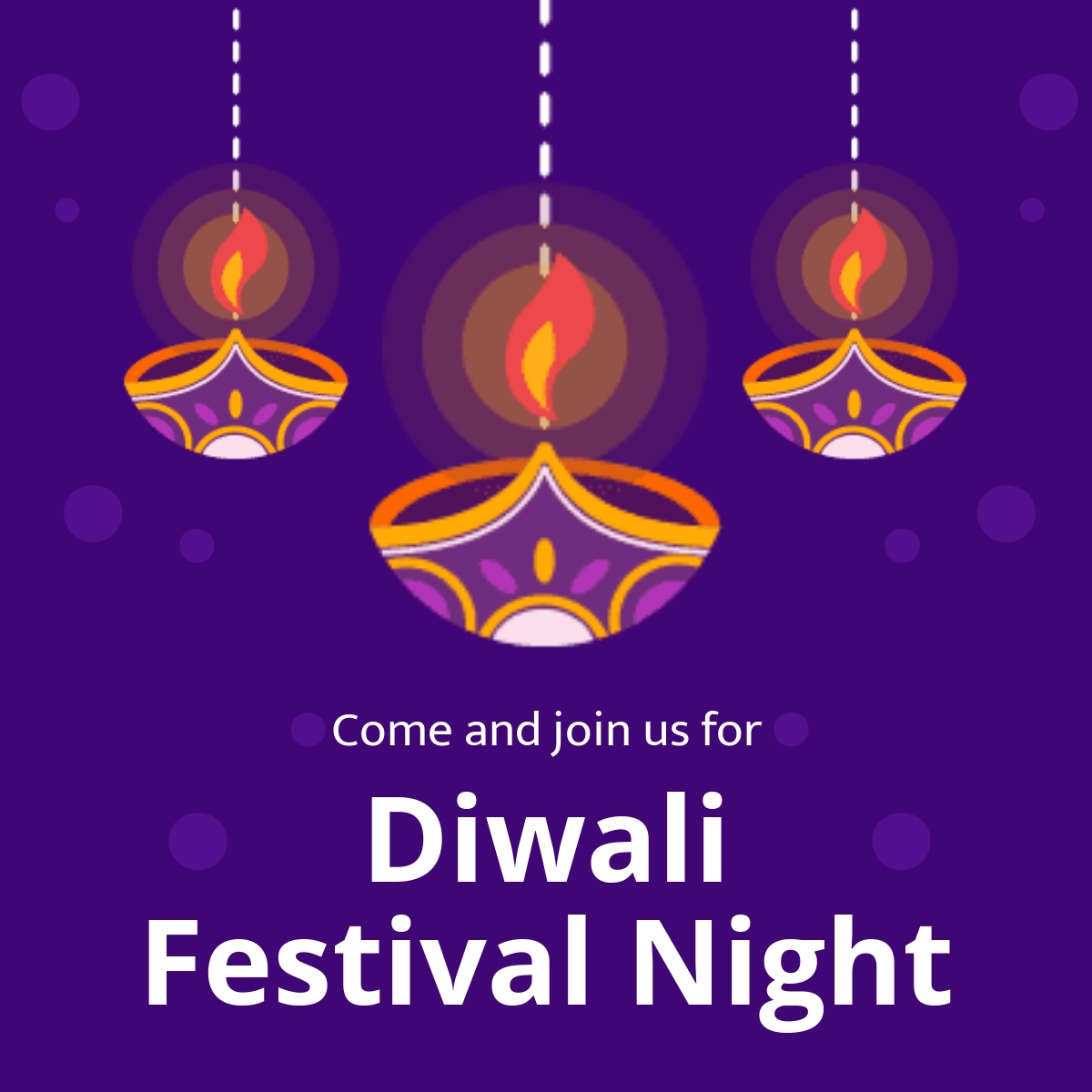 Diwali Festival Event Linkedin Post Template