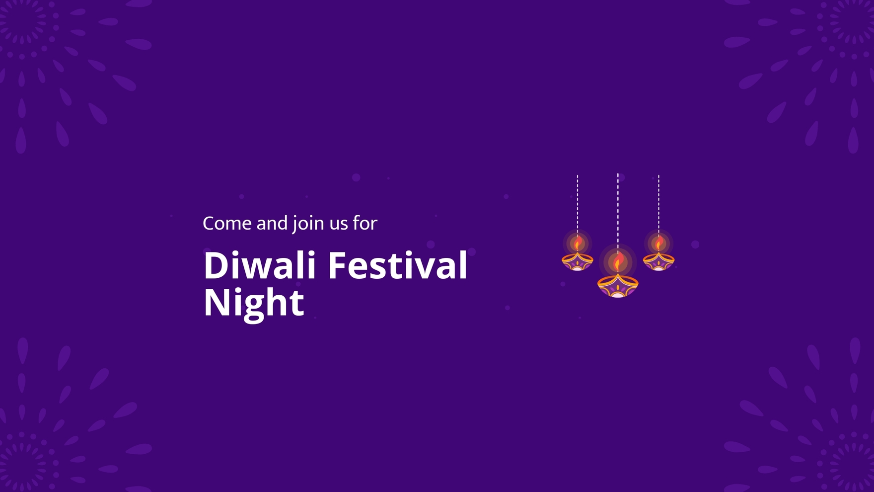 Free Diwali Festival Event Youtube Banner Template