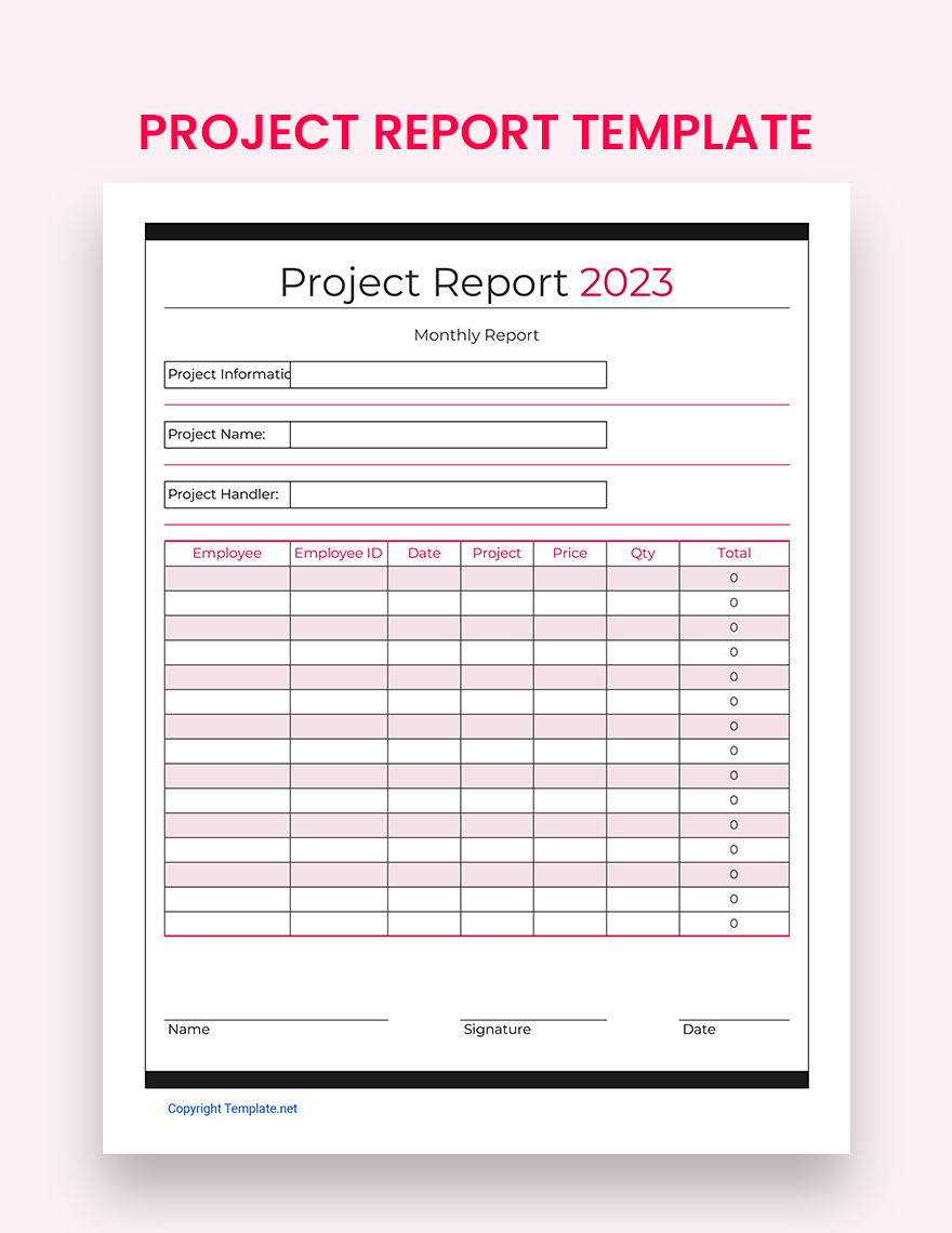 Project Report Template Google Docs Google Sheets Illustrator