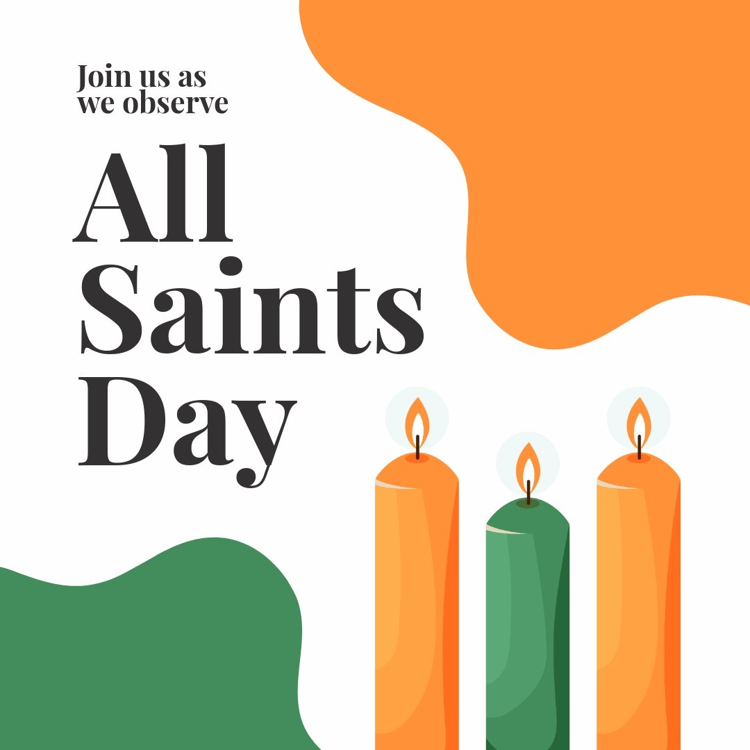 Free All Saints Day Invitation Instagram Post Template