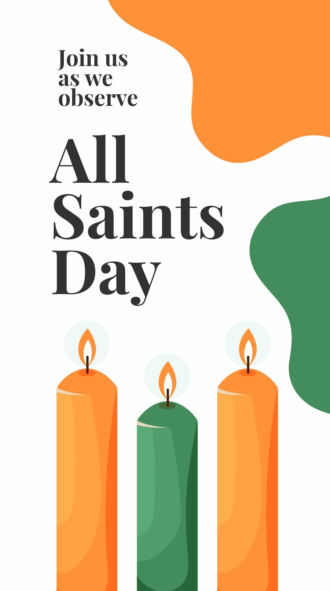Free All Saints Day Invitation Instagram Story Template