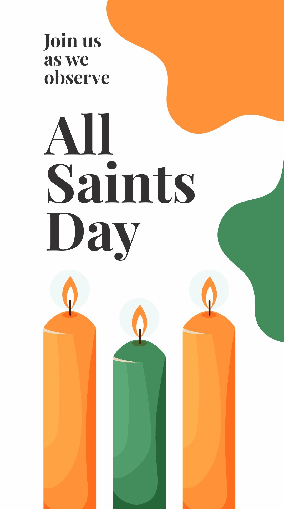 Free All Saints Day Invitation Whatsapp Post Template