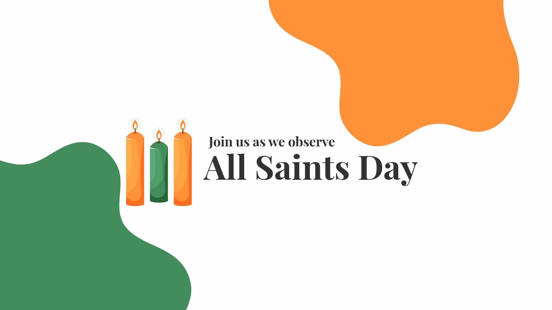 All Saints Day Invitation Youtube Banner Template