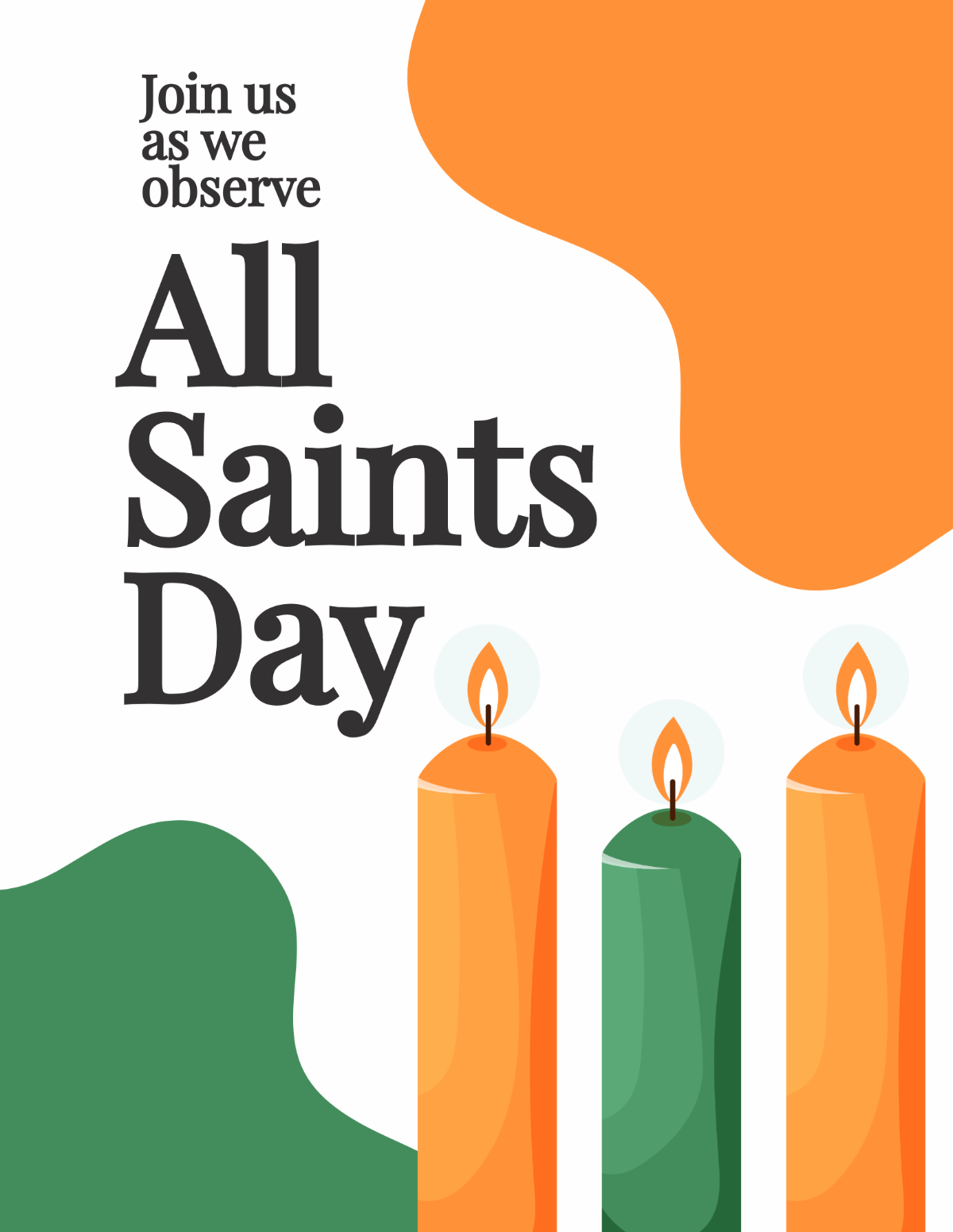 Free All Saints Day Invitation Flyer Template