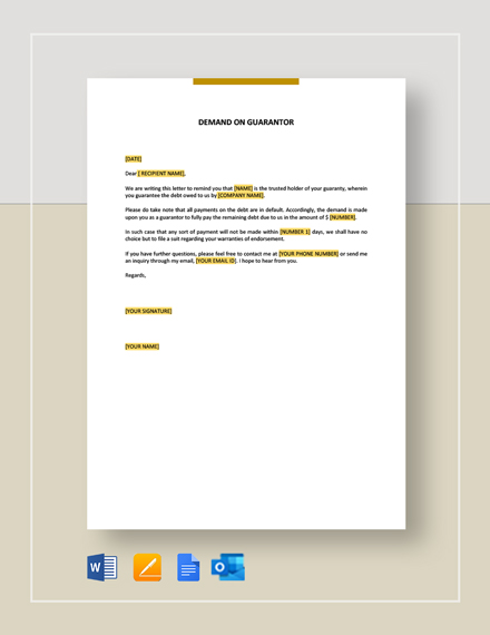 Sample Guarantor Letter for Job Template - Google Docs, Word | Template.net