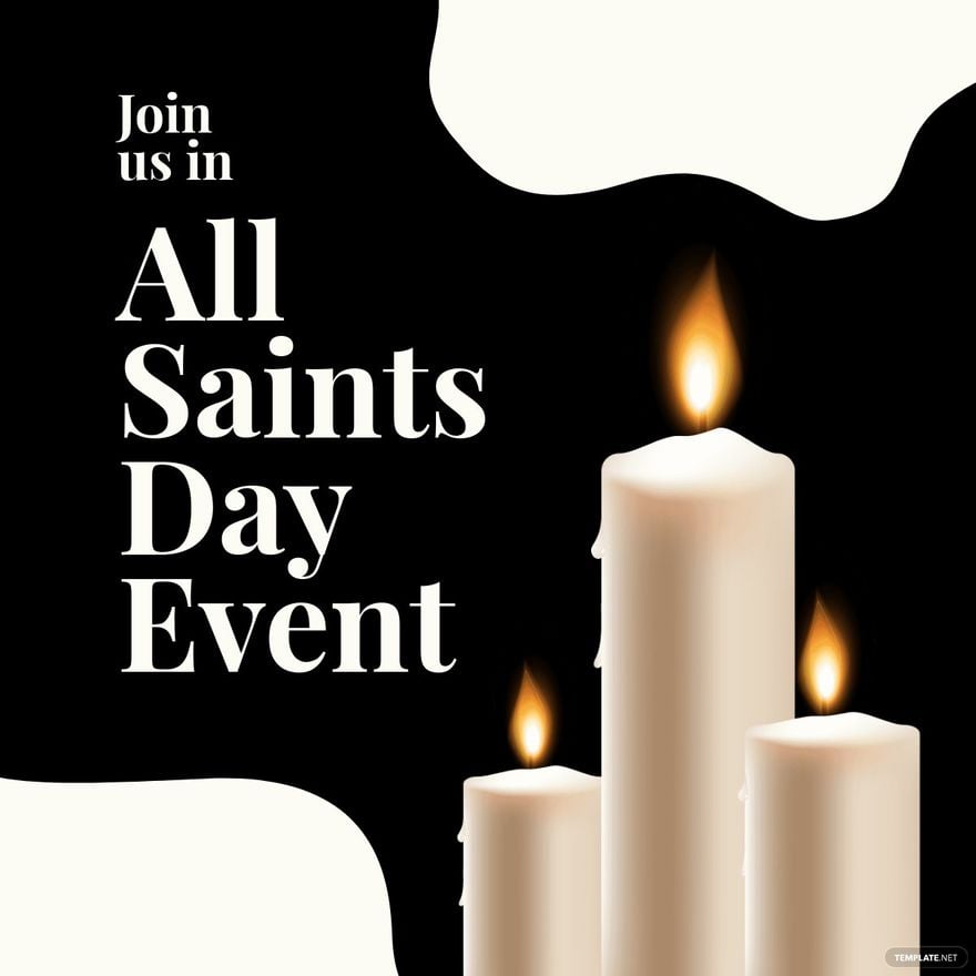 Free All Saints Day Event Linkedin Post Template