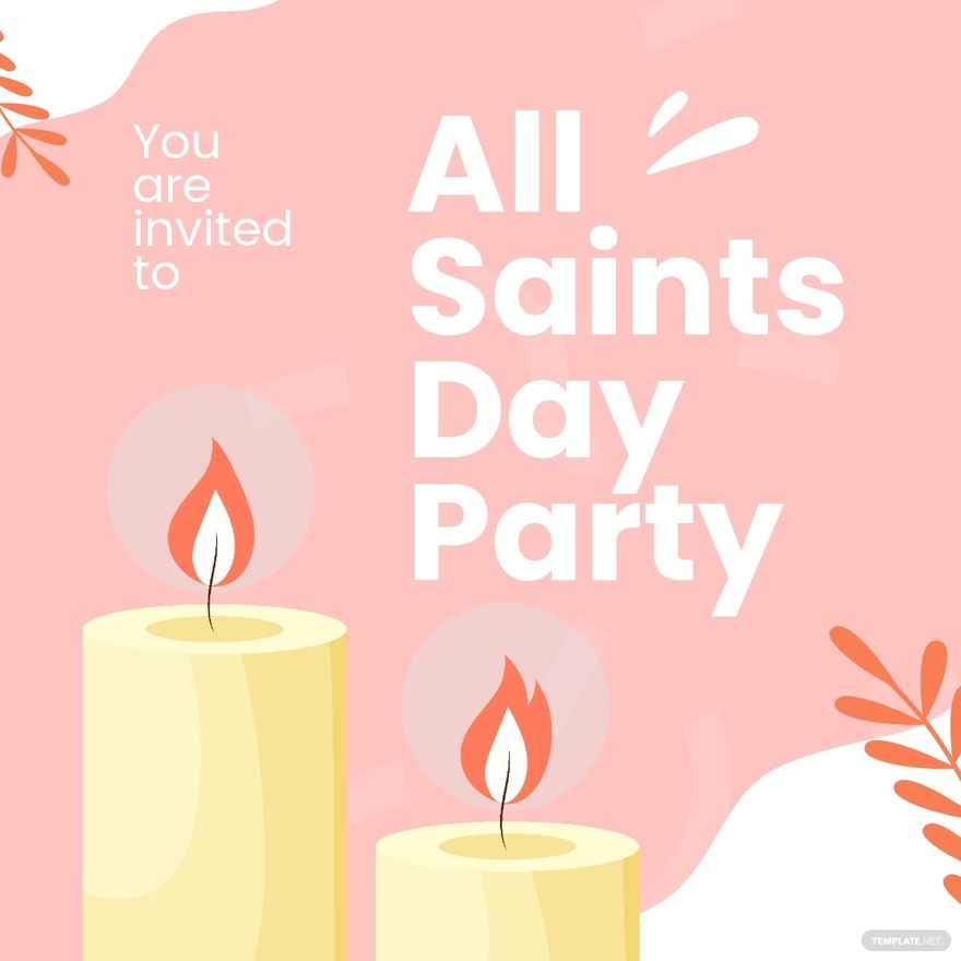 Free All Saints Day Party Instagram Post Template