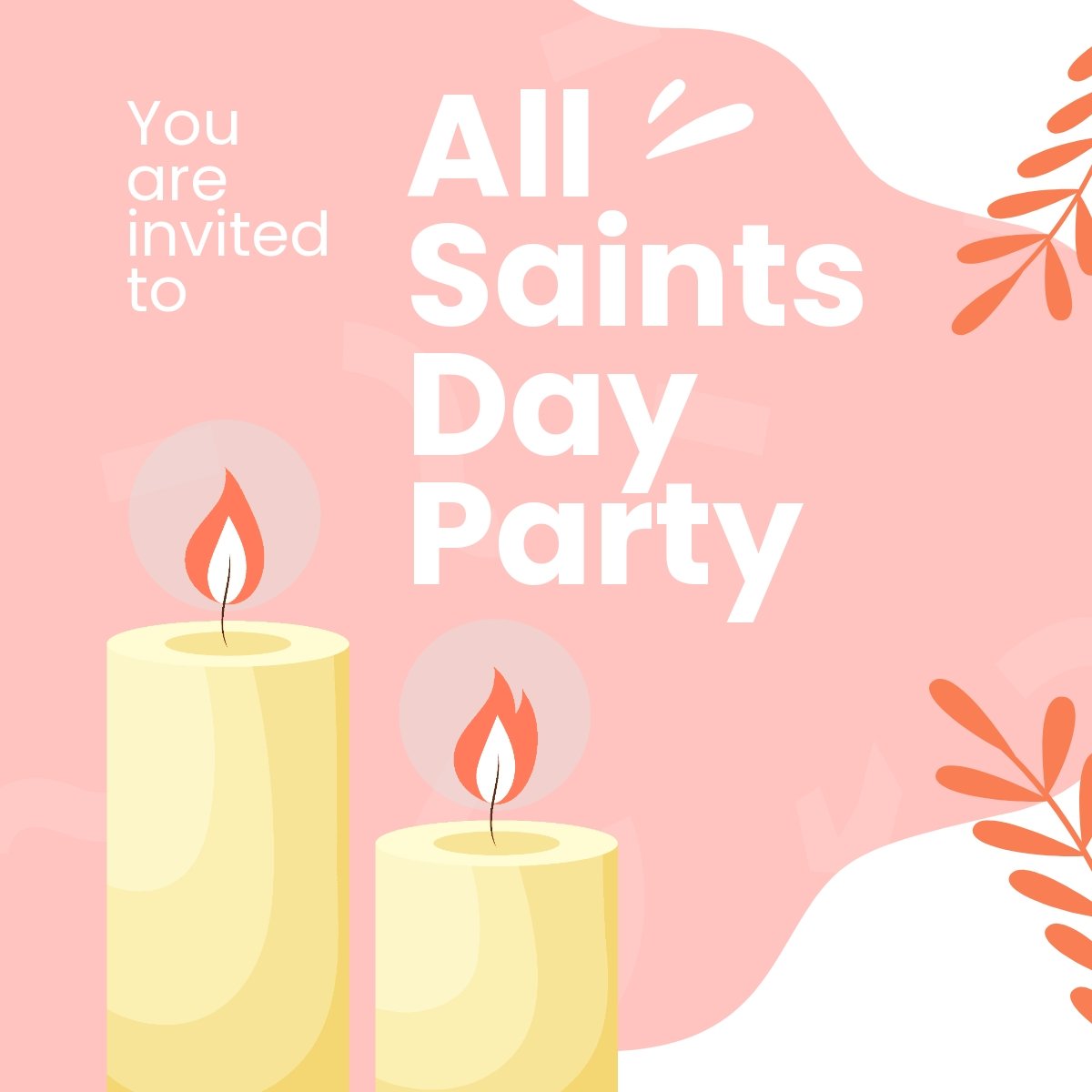 All Saints Day Party Linkedin Post Template