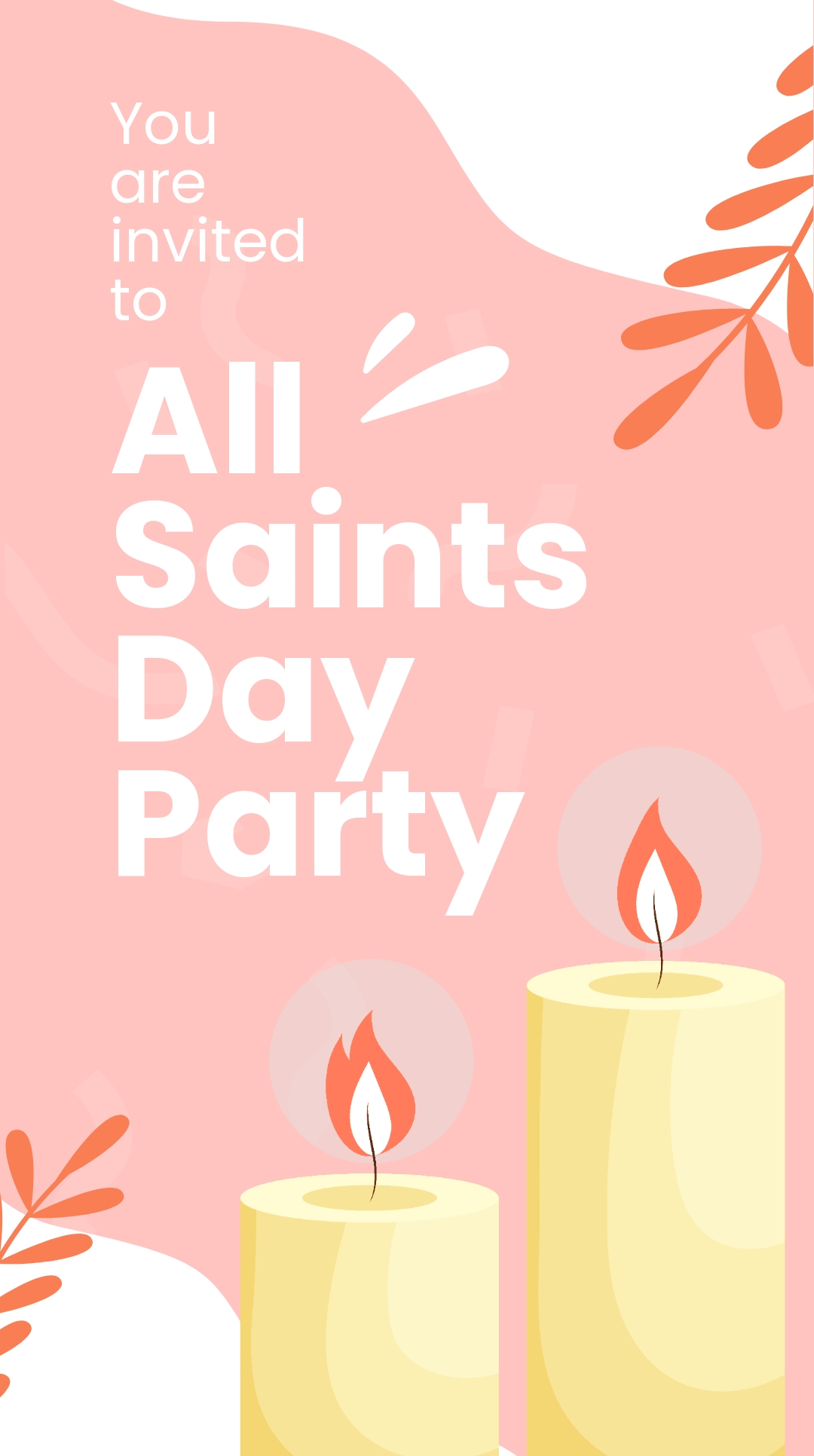 Free All Saints Day Party Whatsapp Post Template