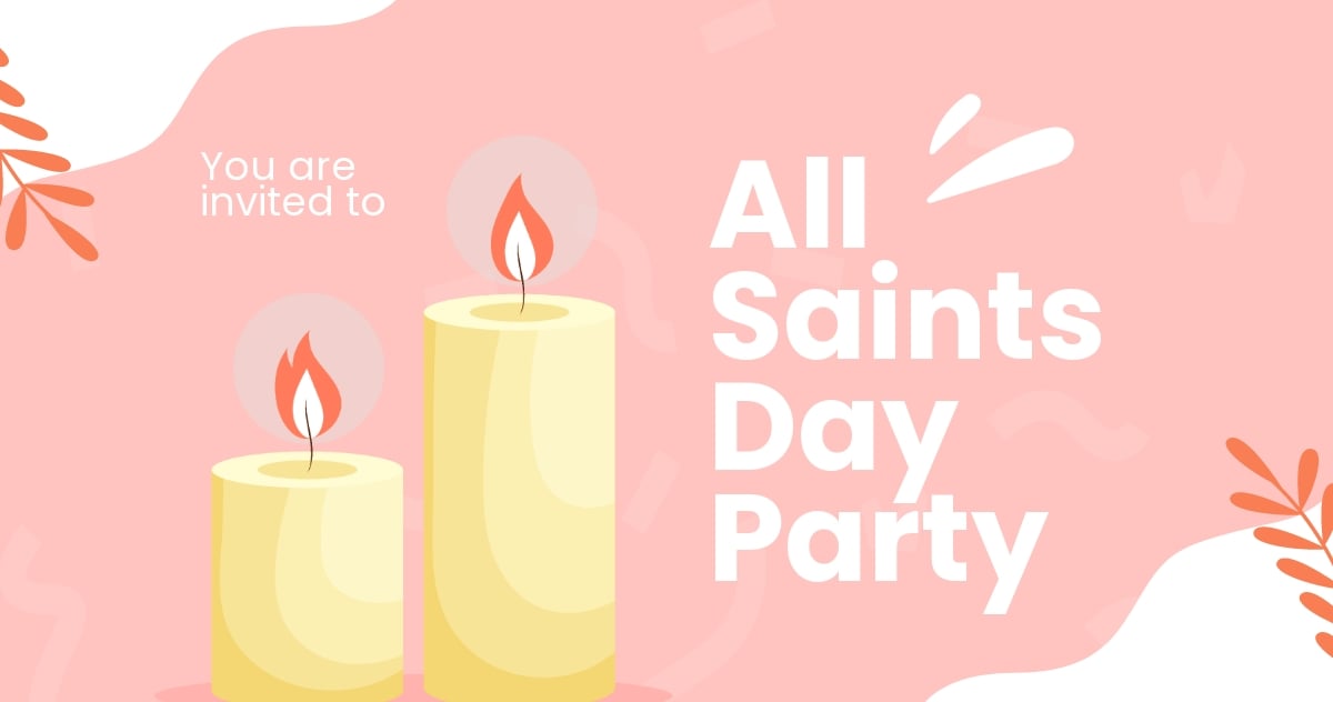 Free All Saints Day Party Facebook Post Template