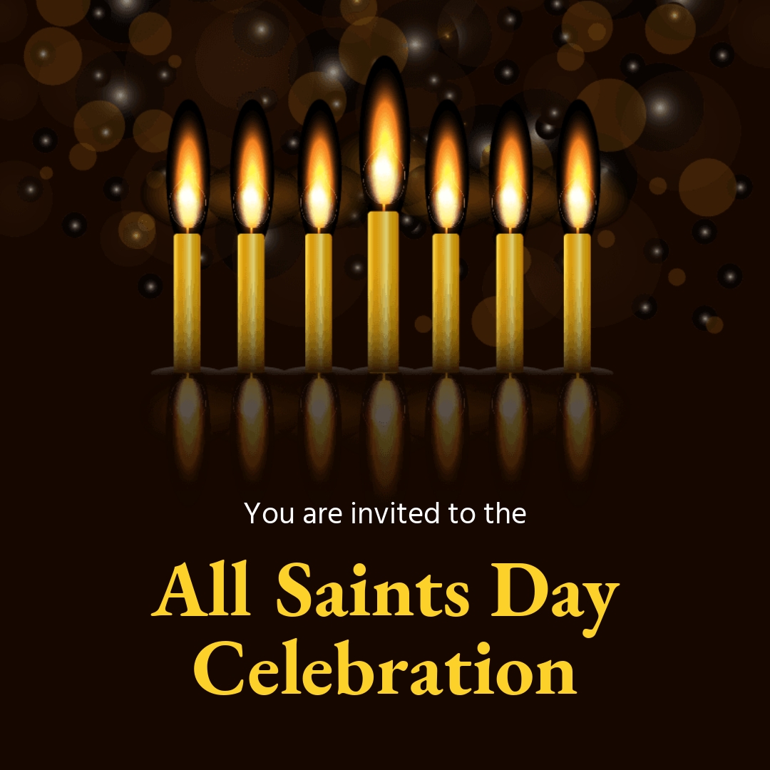 Free All Saints Day Celebration Instagram Post Template